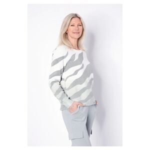 Barefoot Dreams Cozy Chic Ultra Lite Ocean Reef Pullover Zebra Print Size Large